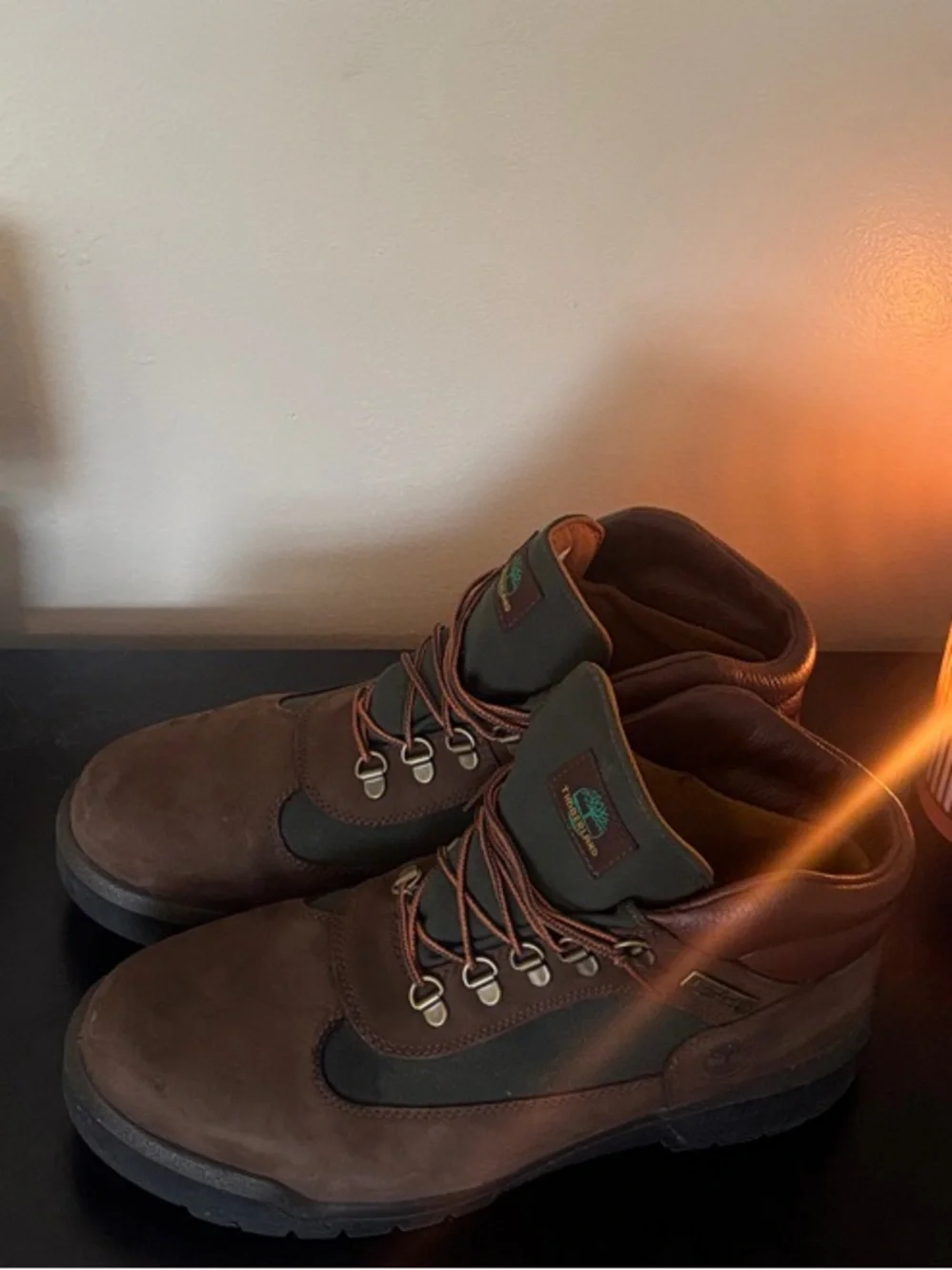 Timberland Brown and Olive Men's Leather Hiking Boots